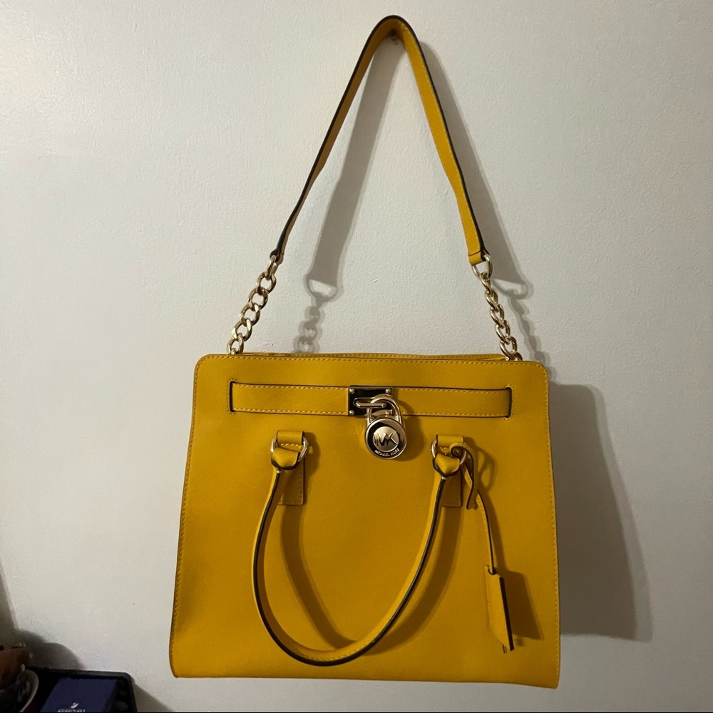 Michael Kors Large Hamilton Tote Yellow